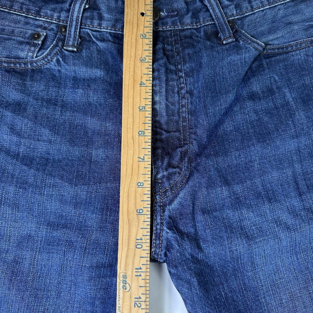 Levi's 513 Slim Straight Jeans Men's 36x32 Dark Wash Denim 29 Length - Picture 6 of 11